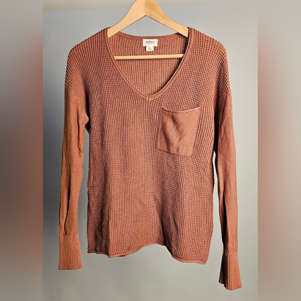 Up West Knit Sweater with Pocket Size Small